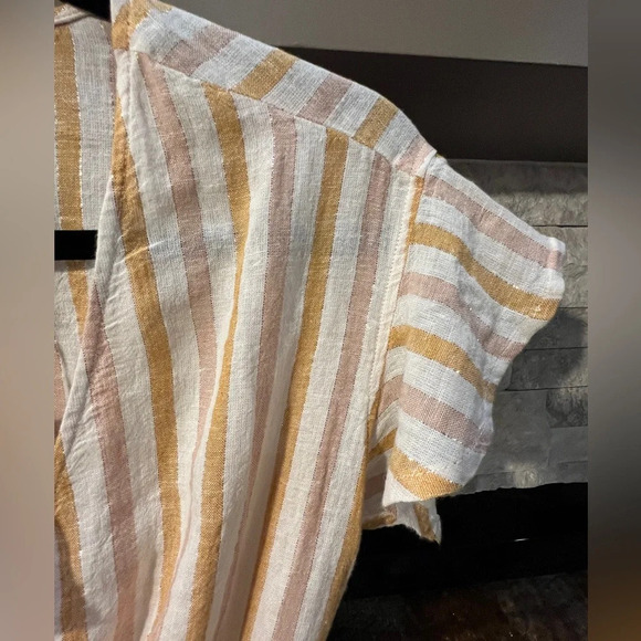 NWT Rails Bridgette wrap yellow striped dress size Small - Picture 5 of 11